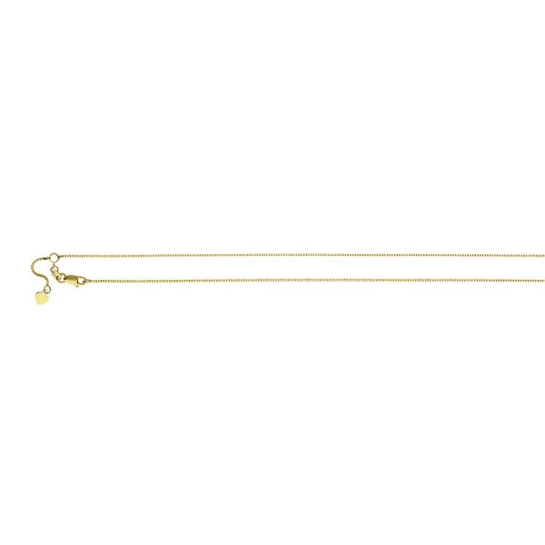14K Yellow Gold 1.0mm Adjustable Box Chain<br />230-118