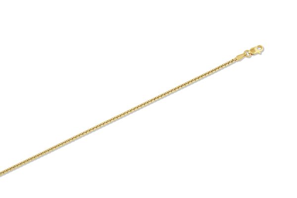 14K Yellow Gold 2.0mm Semi-Solid Round Box Chain<br />254-200