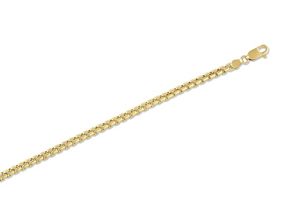 14K Yellow Gold 3.5mm Semi-Solid Round Box Chain<br />254-350