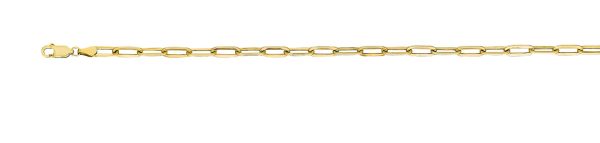 14K Yellow Gold 4.5mm Semi-Solid Paperclip Chain<br />292-120