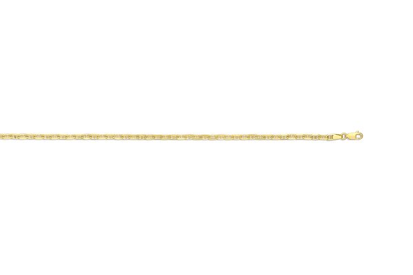 10K Yellow Gold 3.8mm Alternating Marine Link<br />373-380