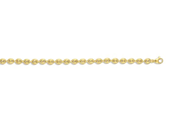 10K Yellow Gold 7.2mm Puffed Mariner Chain<br />377-007