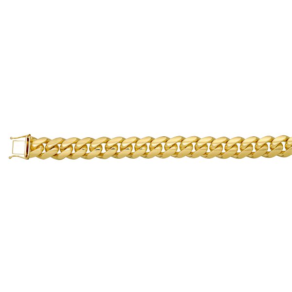 14K Yellow Gold 13.3mm Solid Miami Cuban Link394-143 – Metal ...