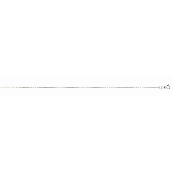 10K White Gold 0.8mm Diamond Cut Cable Chain<br />461-017
