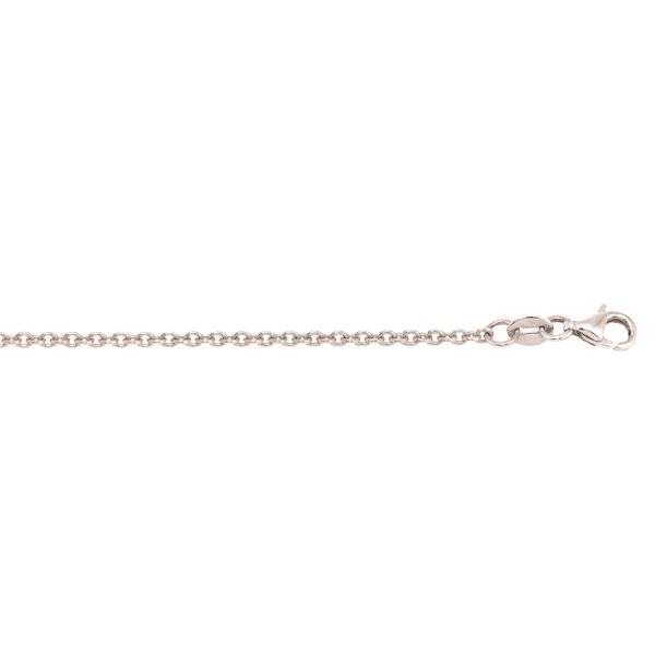 10K White Gold 1.8mm Non-Diamond Cut Cable Chain (Designer Rolo)<br />461-338