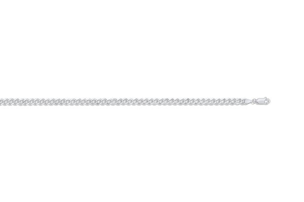 14K White Gold 4.8mm Solid Curb Link<br />484-120