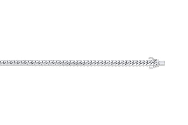14K White Gold 7.0mm Solid Miami Cuban Link<br />494-136