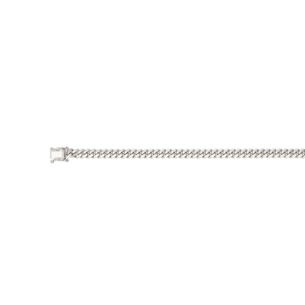 10K White Gold 3.9mm Solid Miami Cuban Link<br />497-132