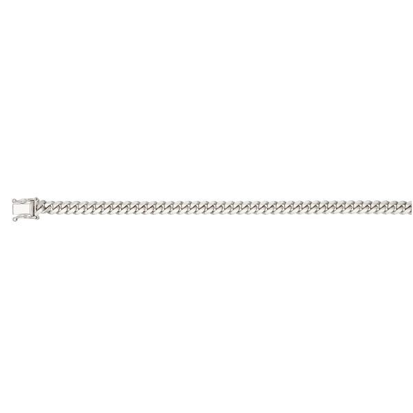 10K White Gold 5.0mm Solid Miami Cuban Link<br />497-133