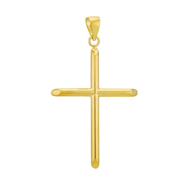 14K Yellow Gold Small Polished Cross <br />772-5014